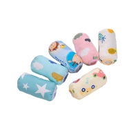 夏豹兔宝宝双层纯棉袖套儿童包边防水防脏袖套婴儿配色卡通学生护袖