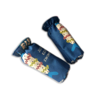 夏豹护袖棉麻亲子儿童羽绒服防脏袖套卡通套袖男女秋冬季办公韩版长款