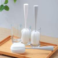 夏豹海绵洗杯刷立式清洁5刷子厨房玻璃杯刷奶瓶刷杯子长柄茶杯瓶刷