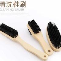 夏豹鞋刷子 硬毛 竹长把长柄洗鞋刷子运动鞋皮鞋清洁擦鞋油小鞋刷