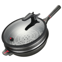 夏豹闪闪优品不粘锅炒锅炒菜锅电磁炉锅北欧微压不沾锅两用