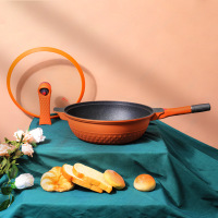 夏豹宝石钛钻不粘锅炒锅二代煎锅微压多用mix