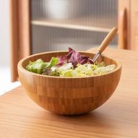 夏豹蔬菜沙拉碗竹碗木大号北欧创意餐具日式个水果和面木碗木盆
