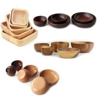 夏豹餐具木碗套装儿童碗早餐麦片碗手工木碗沙拉碗泡面碗大饭碗