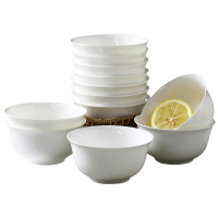 夏豹唐山骨瓷碗套装微波炉米饭碗面碗粥碗防烫吃饭餐具陶瓷饭碗