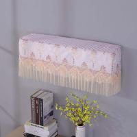 开机不取空调罩挂机格力美的通用1.5匹蕾丝布艺全包空调防尘罩套 美酒佳人粉 （1.5-2p）94cm内-开机不取