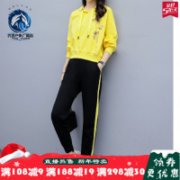 [优选秋冬旗舰新品发售 直售两件抢完截止]雅馨季休闲运动套装女早秋2020新款时尚潮流宽松韩版洋气卫衣长袖两件套8685