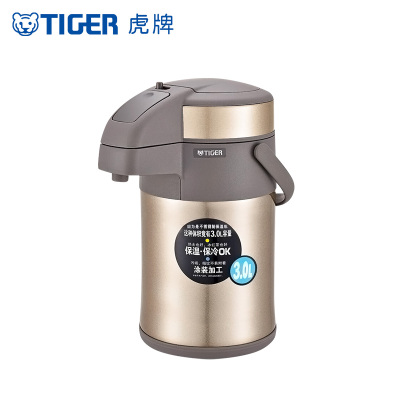 虎牌(tiger)气压式热水瓶家用保温壶3L带锁