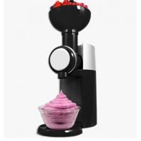 水果冰淇淋机家用儿童全自动小型冰激凌机纳丽雅自制甜筒机 黑色