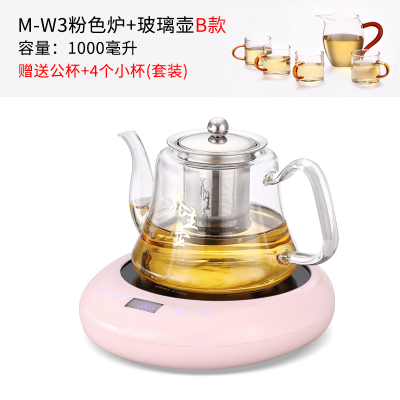 电陶炉煮茶电磁炉煮茶器玻璃壶小型妖怪迷你家用智能泡茶电热炉 深灰色
