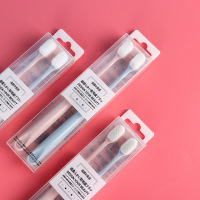 （48小时发货）【2支装】日式情侣牙刷成人小头超细软毛硅胶纳米牙刷户外新款（主）