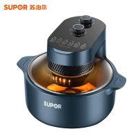 苏泊尔(SUPOR)KJ50DQ75空气炸锅可视化家用智能新款大容量自动多功能烤箱电炸锅5L 孔雀蓝