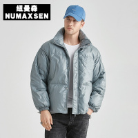 纽曼森(Numaxsen)羽绒服男2022春季新款韩版潮流帅气印花男装上衣加厚保暖立领外套