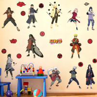 [2018上市 立体墙贴 学生宿舍客厅寝室墙壁纸自粘墙纸卧室装饰 火影忍者全员系列70*50cm 特大