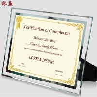 奖状框 荣誉证书框相框挂墙创意画框A4授权书框玻璃水晶摆台 透明 A4水晶玻璃