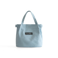 帆布袋手提袋饭盒袋折叠便携韩版小清新拎包布袋带饭包便当包