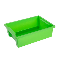 家庭多色塑料储物筐无盖透明叠加收纳箱 玩具收纳盒幼儿园教具篮 绿色11# 小号:35*26*11,大号:35*26*21