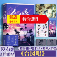 鹏辰正版台风眼小说 潭石新书 纸飞机作者 [精美彩插+蓝宴海报+主角透卡两张+Q萌贴纸+书签] 预售