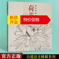 鹏辰正版荷花 写意荷花白描画法 白描技法精解 白描画谱画集 福建美术出版社