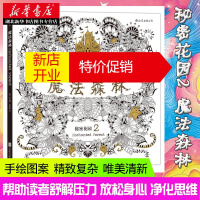 鹏辰正版 魔法森林中文原版引进 继秘密花园之后又一手绘减压书籍 一本探索奇境手绘涂色书