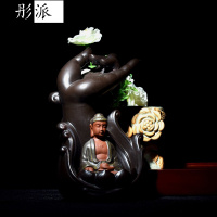 陶瓷佛手摆件室内装饰品万佛朝宗摆设品客厅摆件茶末白观音SN3817