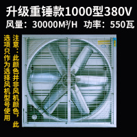 大型负压风机强力工业排风扇养殖排气扇换气扇380v抽风机1220 白色