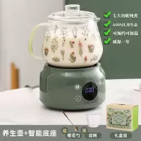 纳丽雅(Naliya)养生壶办公室小型多功能电炖杯mini女士一人养生杯煮茶器茶壶_小草苓养生壶玻璃盖礼盒装