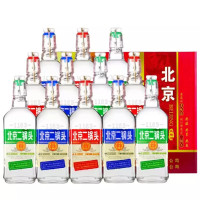 永丰牌北京二锅头酒 出口型小方瓶 42度清香型白酒 500ml*12瓶整箱装( 红蓝绿三种颜色随机发货)