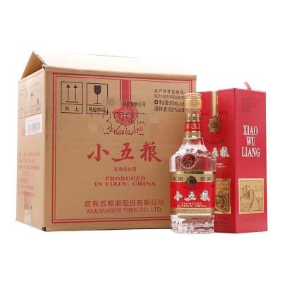 五粮液股份 小五粮52度浓香型白酒 375ml*6瓶整箱装