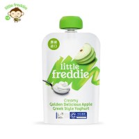 小皮(Little Freddie)欧洲进口 发酵乳苹果水果泥 100g/袋装 宝宝辅食婴儿水果泥 适合6个月以上