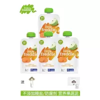 little freddie 小皮胡萝卜苹果泥 100g*4袋 婴儿辅食泥果蔬泥 适用年龄6个月以上