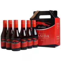 买一箱送一箱法国原瓶原装进口法斯达红豹187ML葡萄酒小瓶红酒