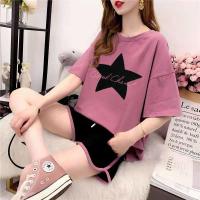 大码女装休闲运动套装女夏季时尚胖MM200斤韩版宽松短裤两件套潮