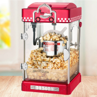 爆米花机商用时光旧巷全自动新款手摇迷你小型儿童玉米花机家用球形包谷机 红色110V(国外适用)