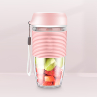 榨汁机时光旧巷家用水果小型便携式电动多功能网红迷你炸果汁料理榨汁杯 粉色