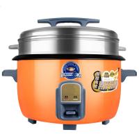 电饭锅大容量食堂时光旧巷商用6升家用45L10-20人老式超大电饭煲1三角米饭 橙色8L煮饭锅+蒸笼(加厚)