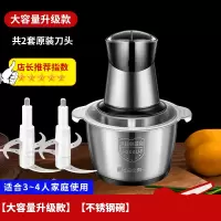 绞肉机家用电动不锈钢时光旧巷小型打肉馅蒜蓉搅拌碎菜多功能料理器 [大容量升级款][不锈钢碗]二套刀[耐用耐摔]