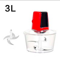 多功能打肉机绞肉机碎肉机时光旧巷小型碎菜器绞馅机大容量商用电动料理机 小号3L双速红色(共1套刀)