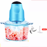 电动绞肉机家用多功能打肉馅机时光旧巷全自动搅馅机碎菜蒜蓉机小型料理器 2L(双刀)塑杯三年包换