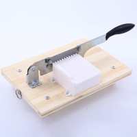 切阿胶糕刀年糕刀家用小型不锈钢金蛋材阿胶膏专用切片机商用切刀 大款竹板切片+备用刀片+垫片