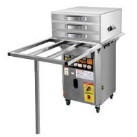 广东石磨肠粉机商用夜市摆摊金蛋用燃气防干烧 抽屉式蒸肠粉机 一抽一份防干烧50*50[三格四抽]