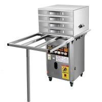 广东石磨肠粉机商用夜市摆摊金蛋用燃气防干烧 抽屉式蒸肠粉机 一抽一份防干烧50*50[四格五抽]