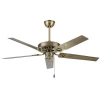 欧式仿古木叶无灯吊扇餐厅时光旧巷不带灯铁叶风扇客厅咖啡厅复古风扇吊灯 青古铜52寸木叶+壁控