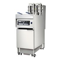 立式电炸炉商用炸鸡汉堡店380V时光旧巷双缸双筛天然气燃煤气油炸锅 9/18KW自动升降单槽炸炉