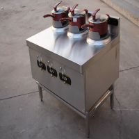 商用麻辣烫专用灶五眼灶砂锅煲仔炉时光旧巷四五六多头灶韩式燃气灶 三头灶(一排)带锅不带盖