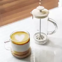 打奶泡器 手动手打奶泡机 奶泡壶时光旧巷 咖啡牛奶打泡器 玻璃奶泡杯