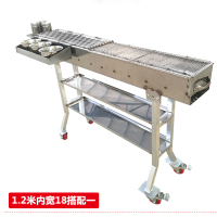 商用耐用不锈钢烤箱夜市炉子加厚时光旧巷烧烤架烧烤车烤串炉烧烤炉炭烤炉 1.2米内宽18搭配一