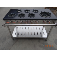 商用液化气6头8多头猛火煤气灶台时光旧巷四六头八多眼砂锅灶具 8头(六小两大)