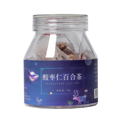 雅丽百花缘 酸枣仁百合茶30g(10包*3g)三角包花茶 瓶装 酸枣仁茶 莲子 桑葚 玉竹甘草玫瑰茯苓 袋泡茶 甘草茶