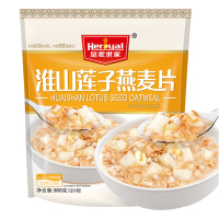 皇麦世家 淮山莲子麦片360g(12包) 燕麦谷物冲调速溶 营养早餐袋装下午茶